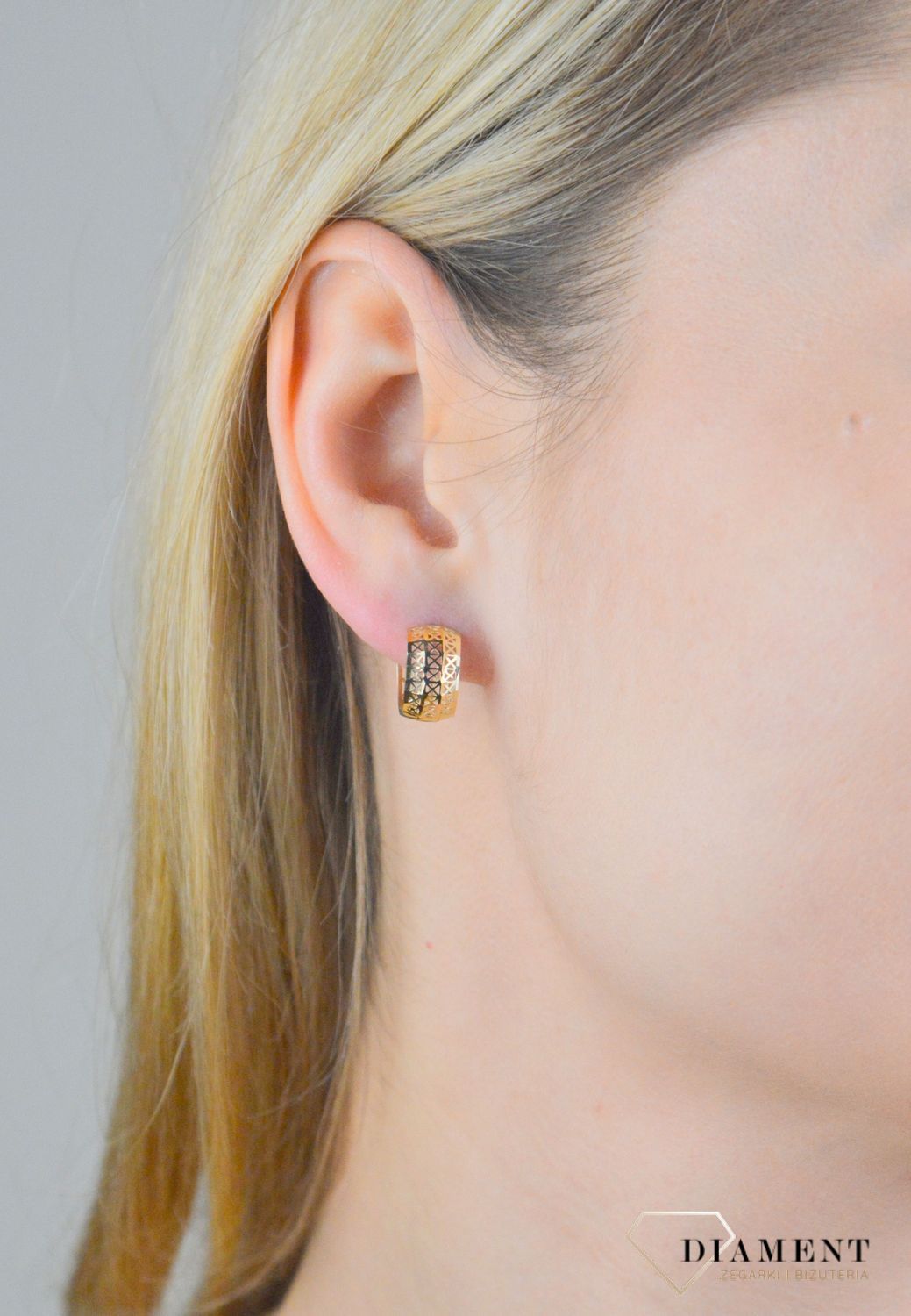 Kolczyki złote wiszące kółka ażurowe próba 375, KL 11243 375.jpg